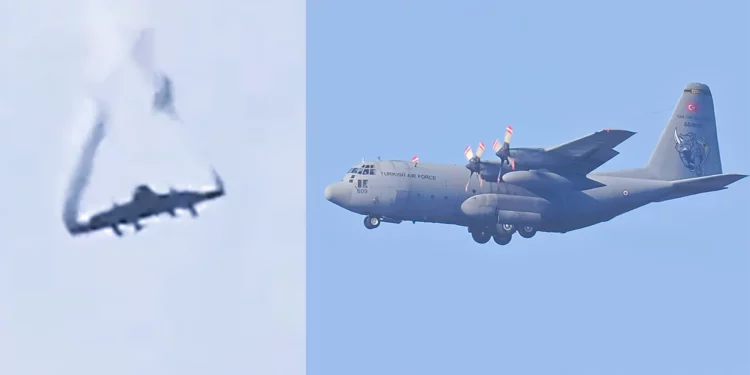 C-130 turco se parte en el aire y cae en Georgia: 20 muertos