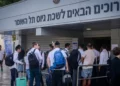 Haredim cerca de la Oficina de Reclutamiento
