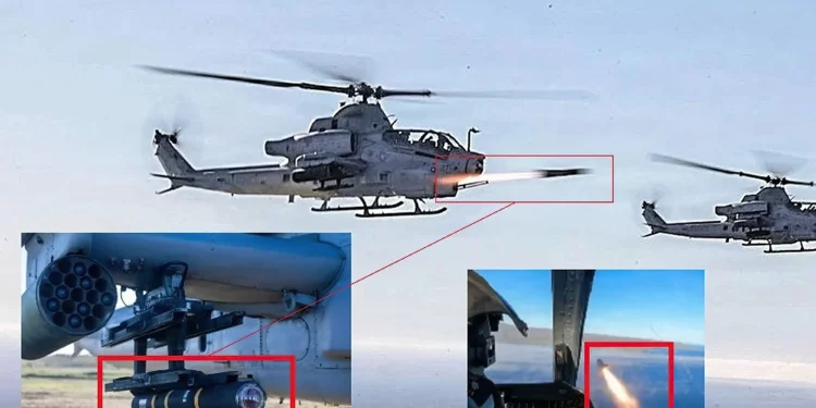 AH-1Z Viper del Cuerpo de Marines disparó misil AGM-179 en el Pacífico