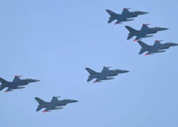 Los primeros cazas F-16 de la Fuerza Aérea Argentina. Foto: Ministerio de Defensa argentino