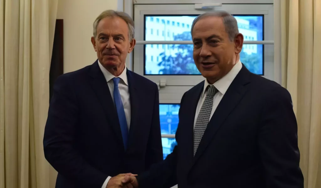 Netanyahu se reunió en secreto con Tony Blair para tratar el futuro de Gaza