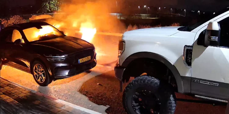 Cinco detenidos tras incendio de vehículos en localidad del Néguev