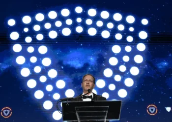 El presidente Isaac Herzog habla en la Universidad Yeshiva de Nueva York el 7 de diciembre de 2025 (Haim Zach / GPO)