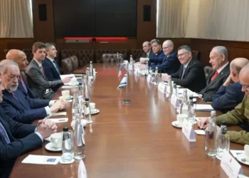 Reunión entre funcionarios del gobierno estadounidense e israelí, 15 de diciembre de 2025 (Ma'ayan Toaf/GPO)