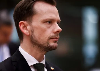 El ministro de Justicia de Dinamarca, Peter Hummelgaard, llega a un Consejo de Justicia y Asuntos de Interior en la sede de la UE en Bruselas el 10 de marzo de 2023. (Kenzo TRIBOUILLARD / AFP)