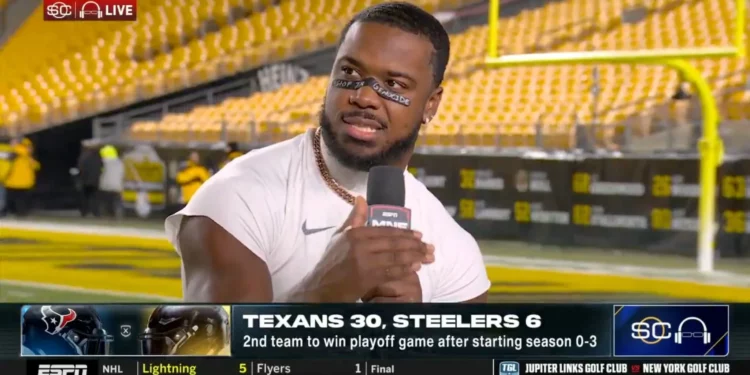 Azeez Al-Shaair de la NFL multado por su mensaje “Detengan el genocidio”