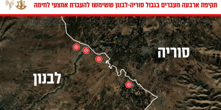 Israel ataca cuatro cruces entre Líbano y Siria usados por Hezbolá para armas