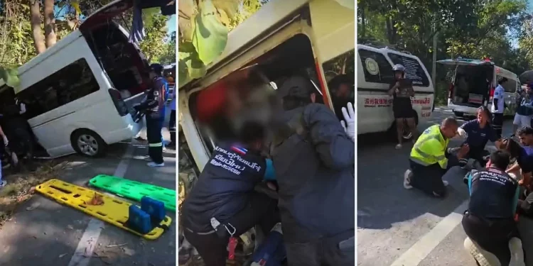 Vuelca minibús con turistas israelíes en Tailandia: seis heridos