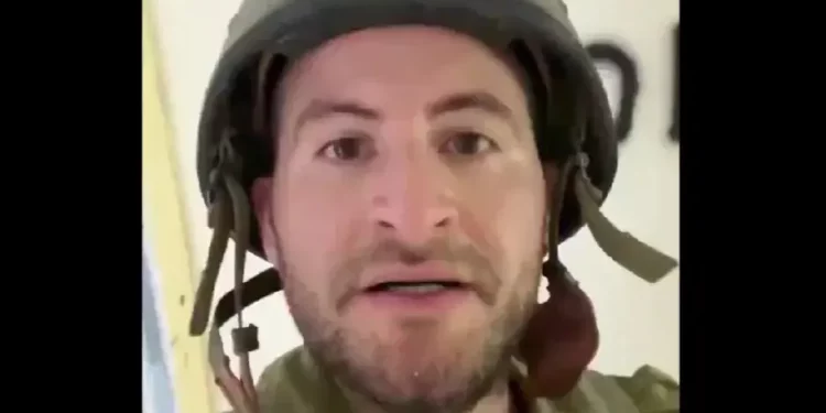 Captura de pantalla de un video simulado de un hotel dañado en Gaza, creado por el comediante israelí Guy Hochman el 6 de enero de 2024 (utilizado de acuerdo con la Cláusula 27a de la Ley de Derechos de Autor).