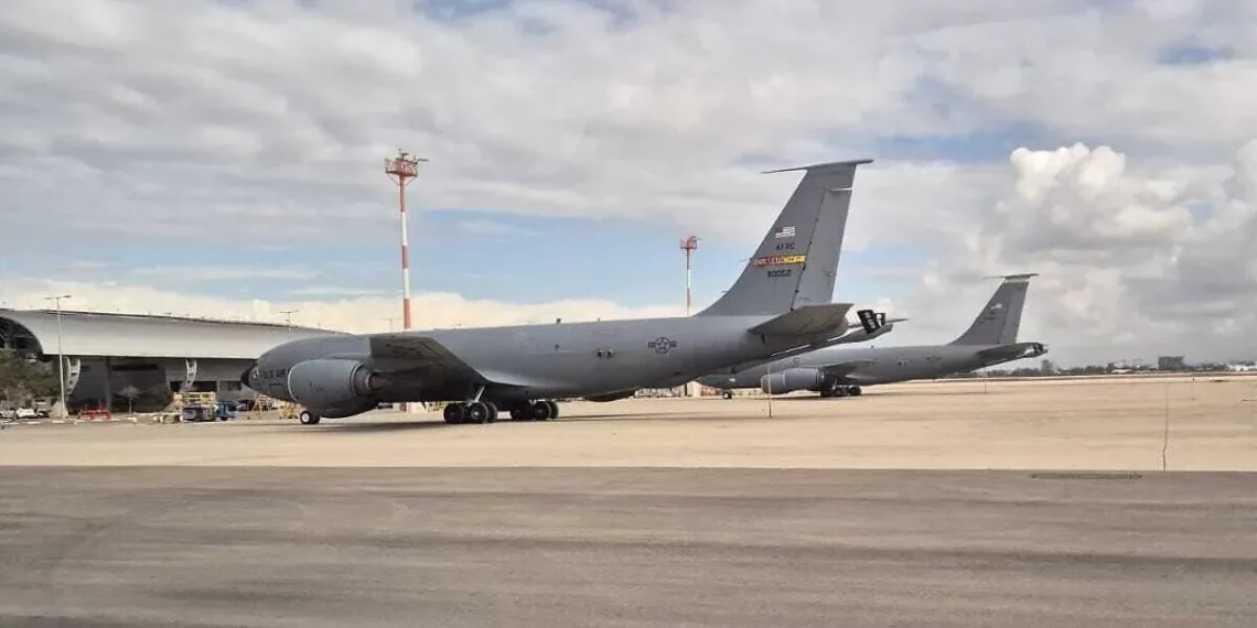 Aviones cisterna y de carga estadounidenses en el aeropuerto Ben Gurión en medio de las tensiones con Irán