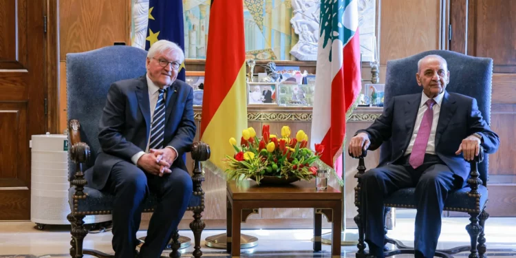 En visita a Beirut, el presidente alemán insta al Líbano a continuar con el desarme de Hezbolá