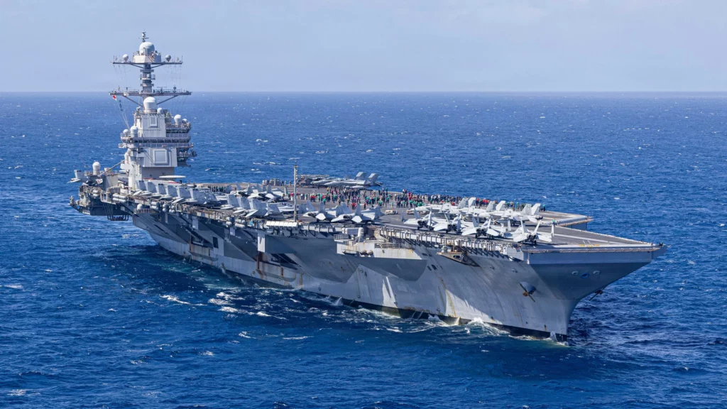 El USS Gerald R. Ford desde Venezuela se dirige a Oriente Medio