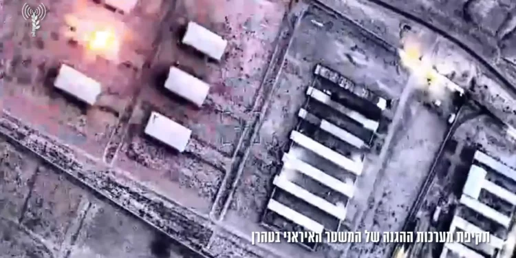 Imágenes de los ataques contra los sistemas de defensa antiaérea en Teherán