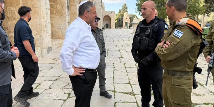 Ben Gvir en el Monte del Templo exige que se permita a más fieles judíos