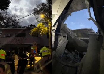 Una vivienda dañada por ataque con drones de Hezbolá en Shomrat