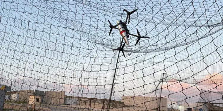 dron capturado en red
