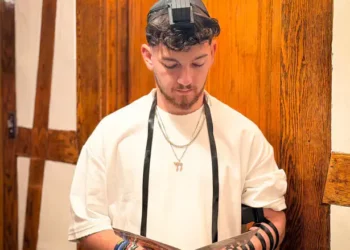 Bar Kupershtein en la habitación del Lubavitcher Rebbi