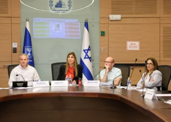 El Comité de Asuntos Exteriores y Defensa de la Knéset examina un informe de las Fuerzas de Defensa de Israel (FDI) sobre la mala conducta sexual en las fuerzas armadas, el 19 de mayo de 2026. (Benny Doron/Comité de Asuntos Exteriores y Defensa)