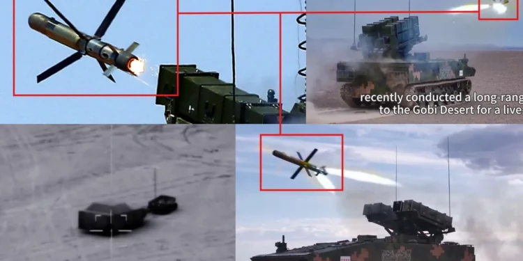 China prueba el misil antitanque HJ-10 en maniobra de fuego real