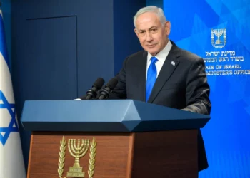 El primer ministro Benjamin Netanyahu da una declaración el 13 de mayo de 2026. (Maayan Toaf/GPO)