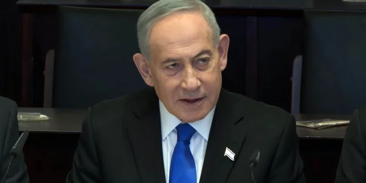 El primer ministro Benjamin Netanyahu preside la reunión semanal del Consejo de Ministros el 17 de mayo de 2026. (Captura de pantalla/GPO)