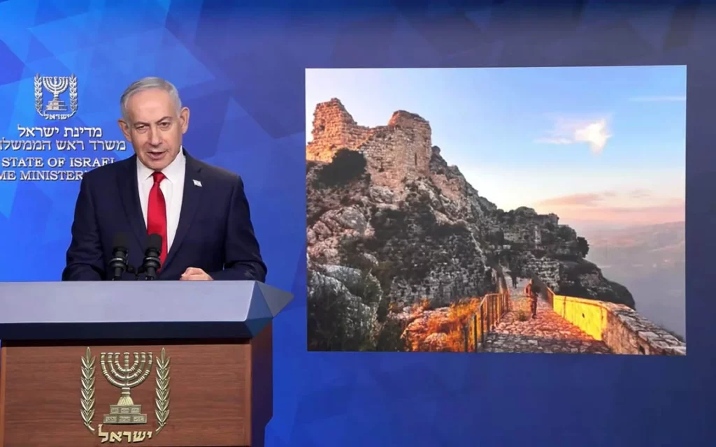 Netanyahu celebra la toma del castillo de Beaufort en el Líbano