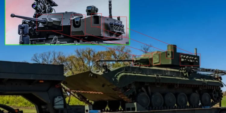 Ucrania integra la estación Guardian 30 española en vehículos BMP