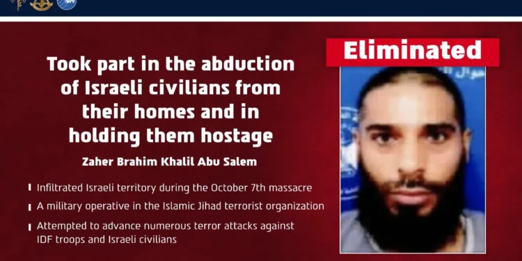 Israel elimina a terrorista que secuestró civiles el 7 de octubre