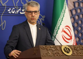 El portavoz del Ministerio de Asuntos Exteriores de Irán, Esmaeil Baghaei, ofrece una rueda de prensa semanal en Teherán el 28 de octubre de 2024. (ATTA KENARE / AFP)