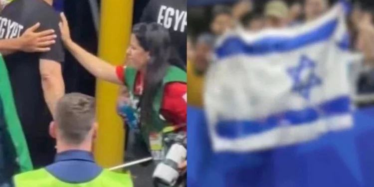 Seleccionador de Egipto increpó a aficionado con bandera de Israel