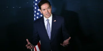 El secretario de Estado estadounidense, Marco Rubio, habla durante una rueda de prensa al margen de la reunión de ministros de Asuntos Exteriores de la Asociación de Naciones del Sudeste Asiático (ASEAN) en Pasay, Metro Manila, Filipinas, el 22 de julio de 2026. (Brendan Smialowski/Foto de la piscina vía AP)