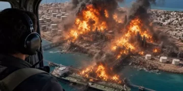 Trump comparte un vídeo con IA que muestra la isla Kharg destruida