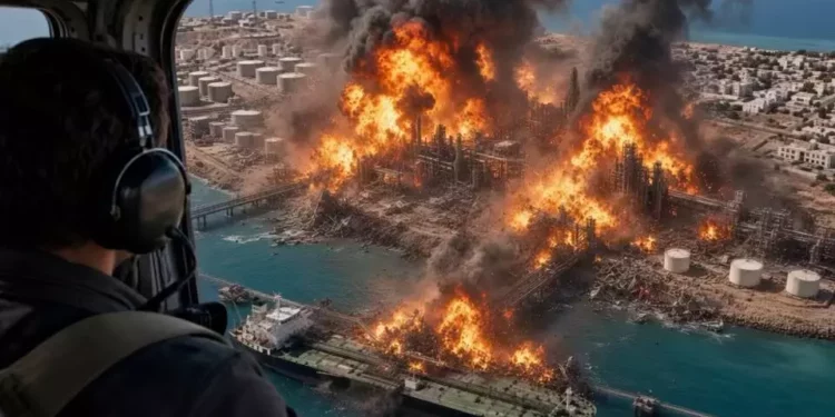 Trump comparte un vídeo con IA que muestra la isla Kharg destruida