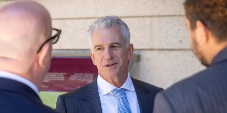 El exdirector del Mossad, David Barnea, asiste a un evento en la residencia presidencial en Jerusalén, el 14 de junio de 2026. (Chaim Goldberg/Flash90