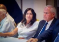 Transportation Minister Miri Regev attends a Likud party conference ahead of the party’s primary elections in the northern city of Haifa, August 4, 2026. (Sharon Leibel/Flash90)