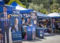 Un centro de votación para las primarias del Likud en Ashdod, 17 de agosto de 2026. (Liron Moldovan/FLASH90)