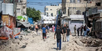 La ciudad de Jenin, en Judea y Samaria, durante una operación antiterrorista israelí, el 3 de julio de 2023. (Nasser Ishtayeh/Flash90)