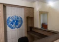 Vista de las antiguas oficinas de la UNRWA en Jerusalén, 20 de enero de 2026 (Yonatan Sindel/Flash90)