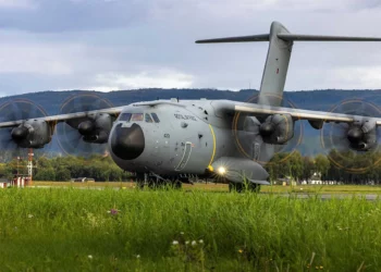 A400M Atlas C1 de la Real Fuerza Aérea británica, avión de transporte estratégico y táctico capaz de operar desde pistas cortas y semipreparadas.