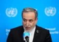 Iran’s Foreign Minister Abbas Araghchi speaks to the media during the 81st session of the United Nations General Assembly at United Nations headquarters, September 25, 2026. (AP Photo/Yuki Iwamura)