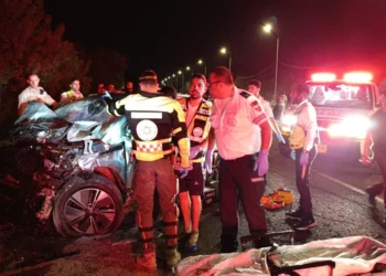 Accidente de tránsito en la ruta 762 cerca de Rechasim