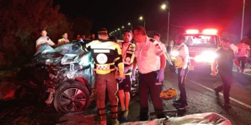 Accidente de tránsito en la ruta 762 cerca de Rechasim