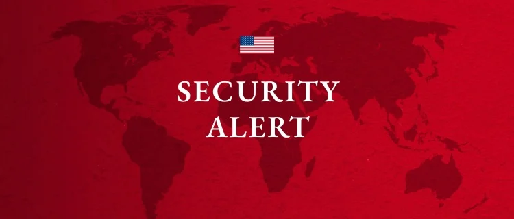 Alerta de seguridad de Estados Unidos emitida el 19 de septiembre de 2026.