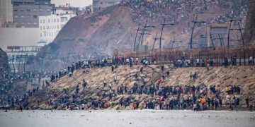 Migrants return to Morocco from the Spanish enclave of Ceuta, July 31, 2026. (AP Photo/Antonio Sempere)