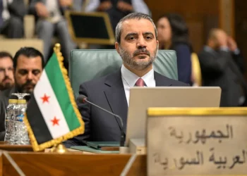 Syria's interim foreign minister Asaad Shaibani attends a meeting of the Council of Arab Foreign Ministers at the Arab League headquarters in central Cairo on September 7, 2026.