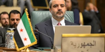 Syria's interim foreign minister Asaad Shaibani attends a meeting of the Council of Arab Foreign Ministers at the Arab League headquarters in central Cairo on September 7, 2026.