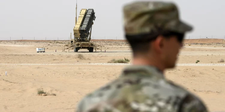 Sistemas de defensa estadounidenses durante un ataque con misiles