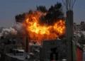 Una explosión tras un ataque aéreo israelí en la ciudad de Gaza, 9 de septiembre de 2026.