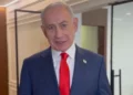 El primer ministro Benjamin Netanyahu hace un anuncio en video el 23 de septiembre de 2026.