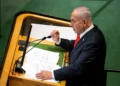 El primer ministro Benjamin Netanyahu habla ante la Asamblea General de las Naciones Unidas en Nueva York el 26 de septiembre de 2025